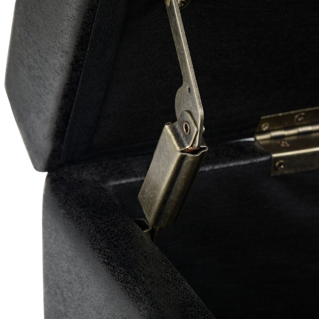 Avalon - Storage Ottoman Bench - Distressed Black by Simpli-Home | Bel Furniture