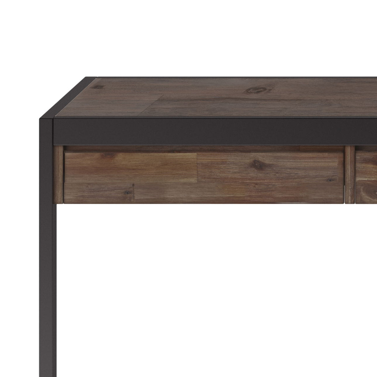 Erina - Large Desk - Rustic Natural Aged Brown by Simpli-Home | Bel Furniture
