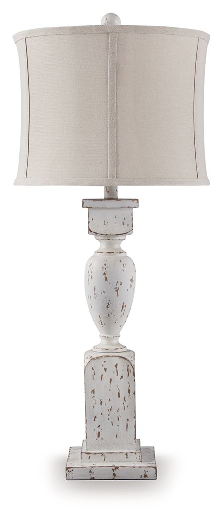 Madsbrook - Poly Lamp White Table Lamps by Signature Design by Ashley® | Bel Furniture