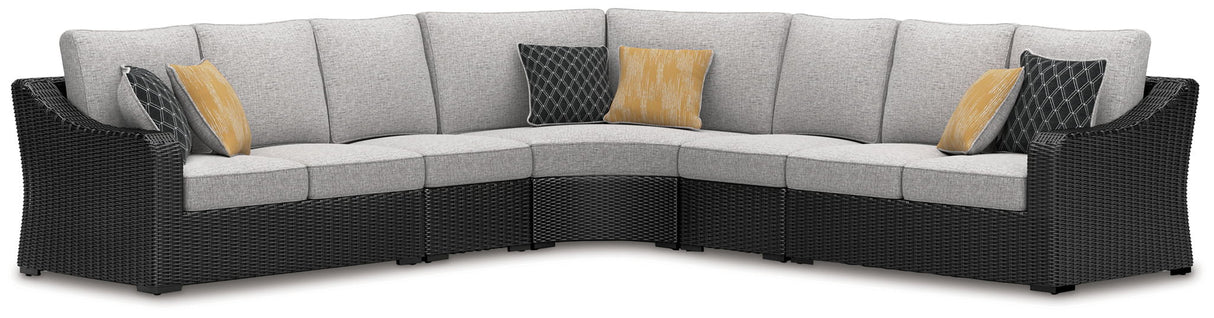 Beachcroft - Outdoor Sectional Black 5 Pc. Sectional by Signature Design by Ashley® | Bel Furniture