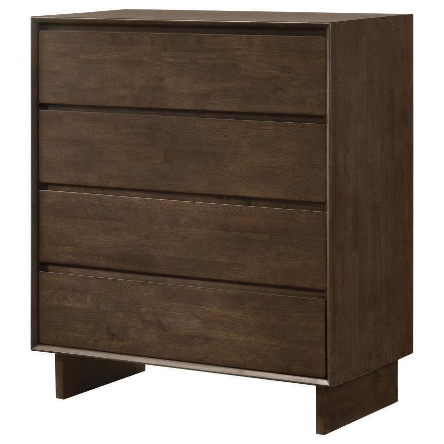 Glenwood - 4-Drawer Chest Of Drawers - Warm Brown by Coaster Fine Furniture | Bel Furniture