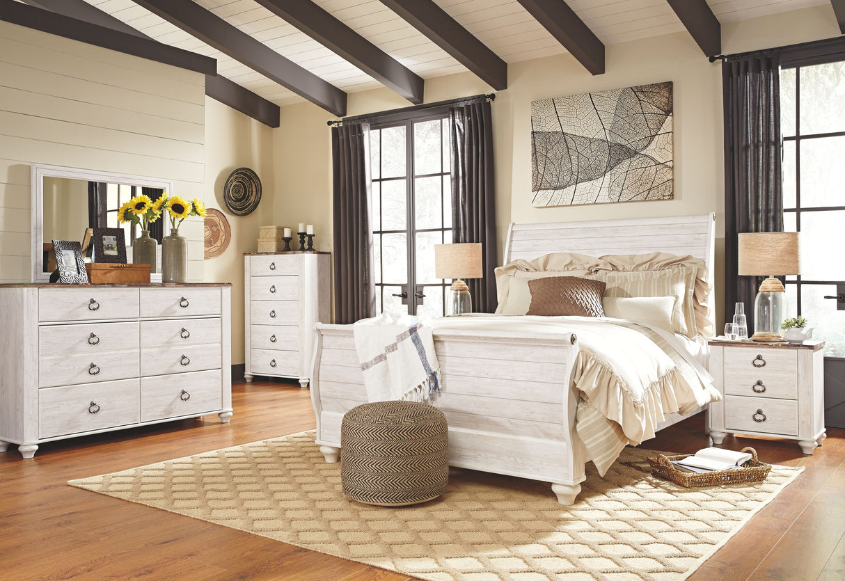Willowton - Sleigh Bed by Signature Design by Ashley® | Bel Furniture