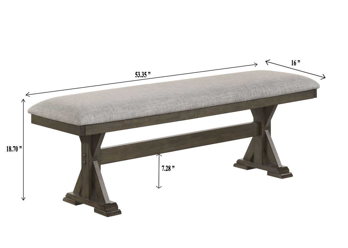 Lloyd - Bench - Brown / Gray by Crown Mark | Bel Furniture