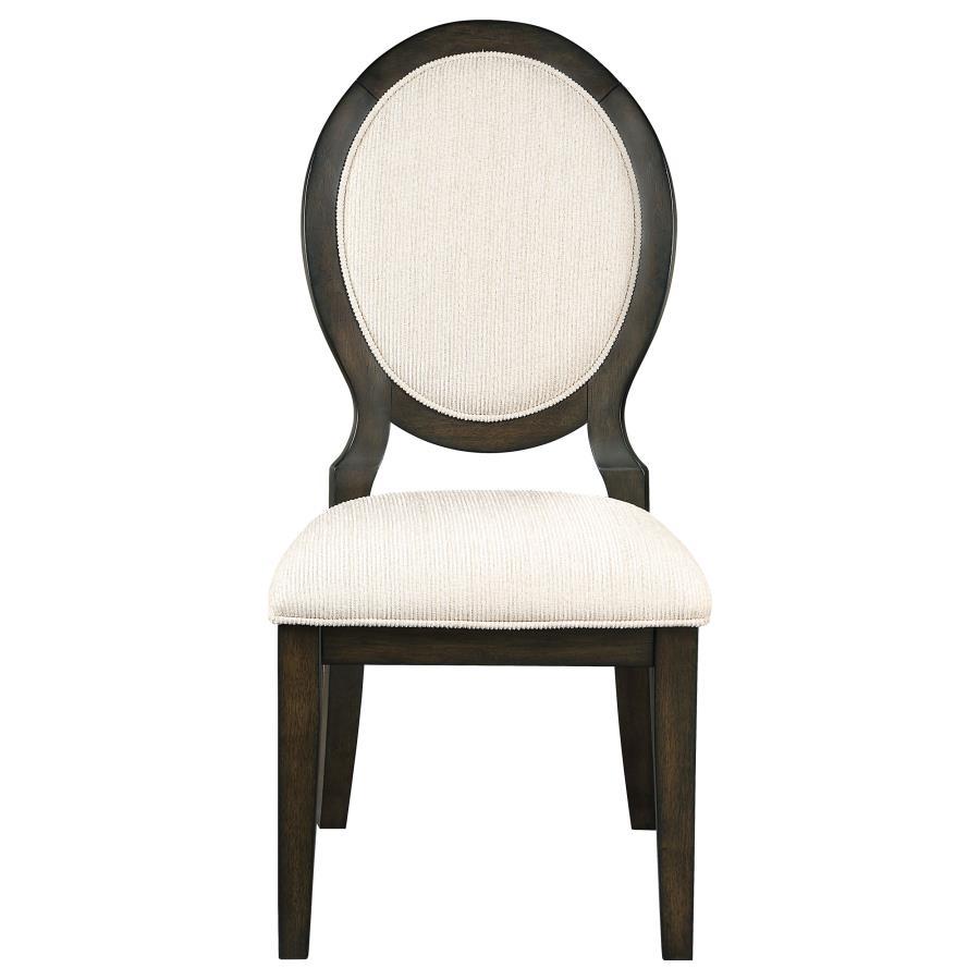 Twyla - Oval Back Dining Side Chair (Set of 2) - Dark Cocoa by CoasterEssence | Bel Furniture