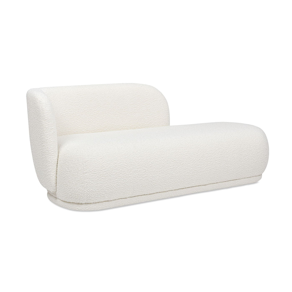 Aire - RAF Modern Rounded Chaise Lounge - Ivory White by Jennifer Taylor Home | Bel Furniture
