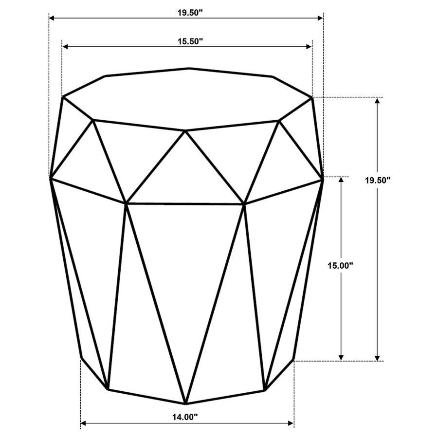 Jacinto - Octagonal Solid Mango Wood Side Table by Coaster Fine Furniture | Bel Furniture