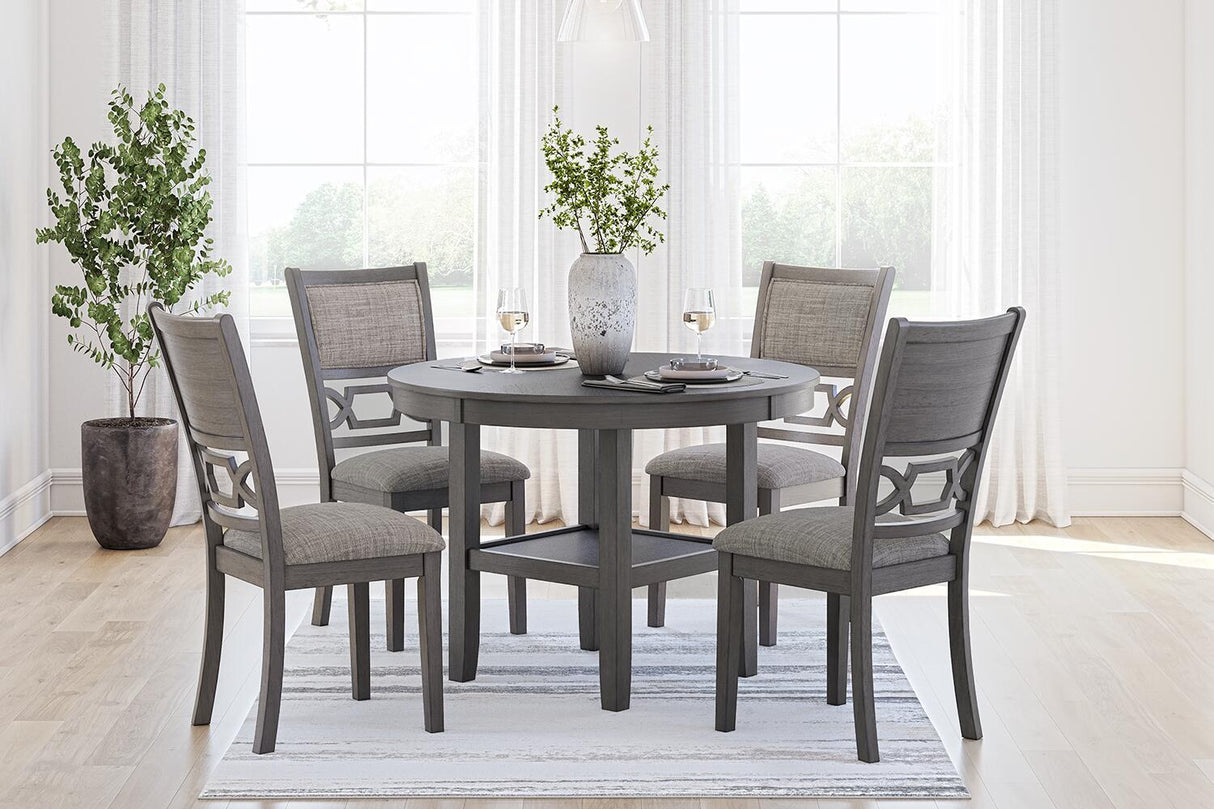 Wrenning - Dining Room Table Set (Set of 5) - Gray