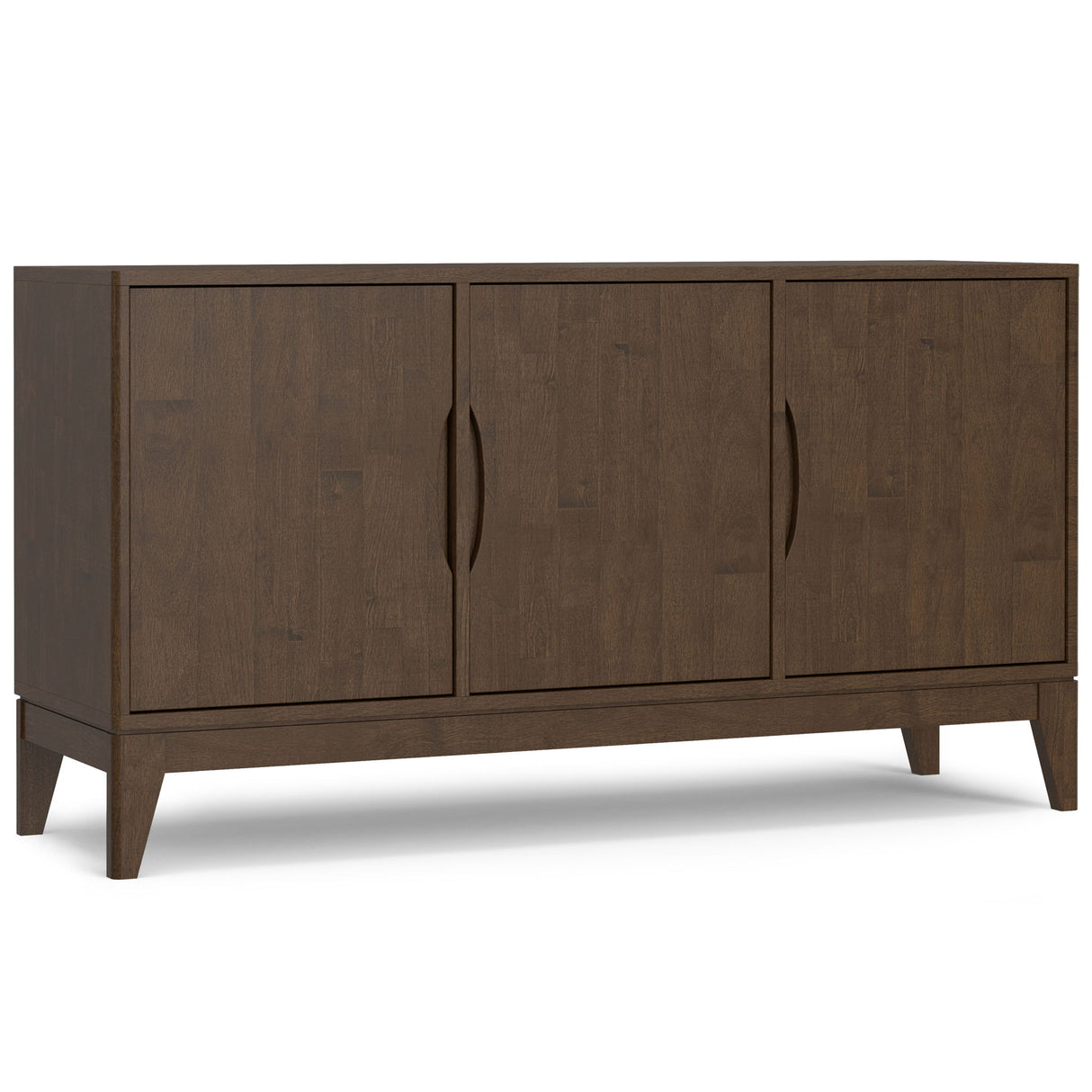 Harper - 3 Door Sideboard Buffet / Storage Cabinet - Walnut Brown by Simpli-Home | Bel Furniture