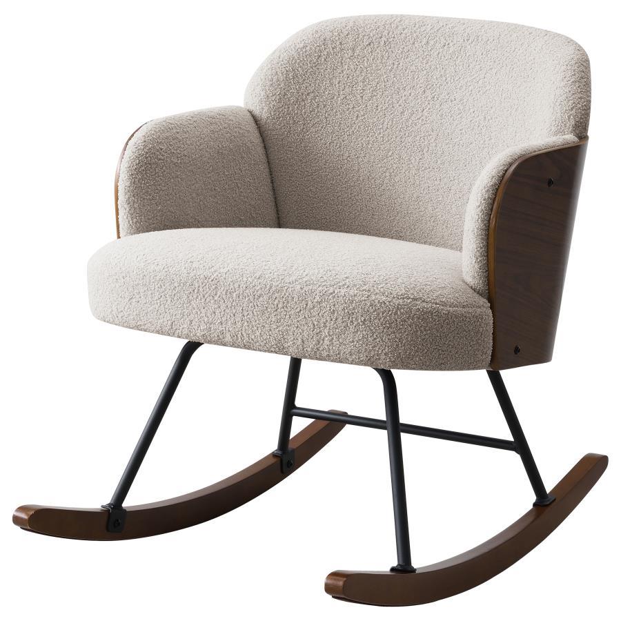 Paige - Boucle Upholstered Mid Back Rocking Chair by Coaster Fine Furniture | Bel Furniture
