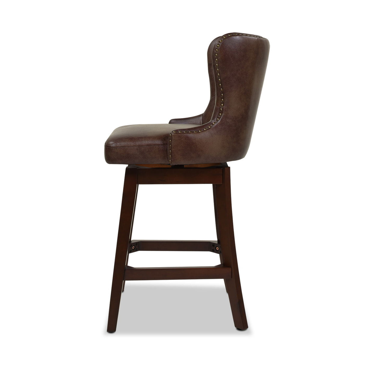 Holmes - Tufted High Back 360 Swivel Counter Height Barstool by Jennifer Taylor Home | Bel Furniture