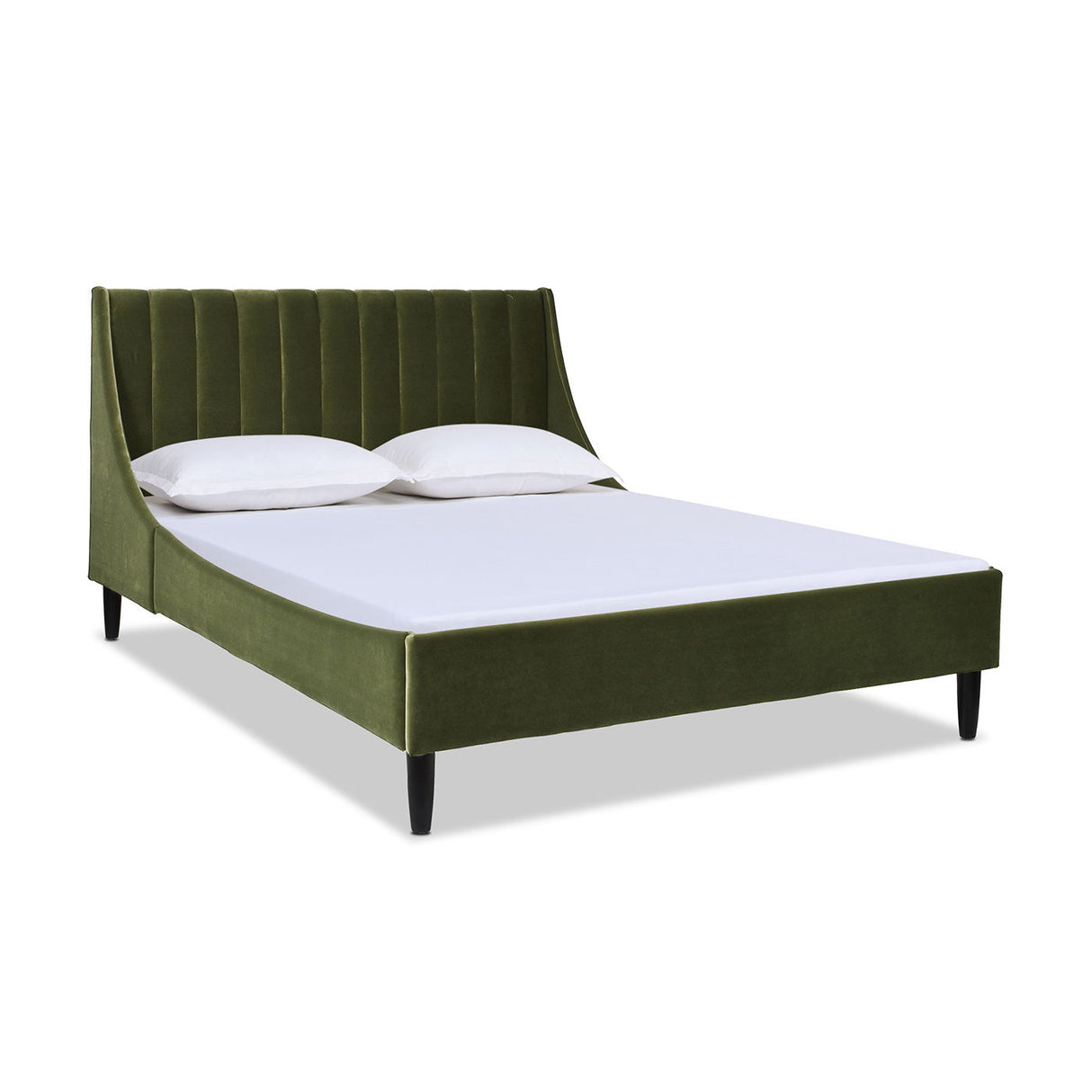 Aspen - Vertical Tufted Modern Headboard Platform Bed Set by Jennifer Taylor Home | Bel Furniture