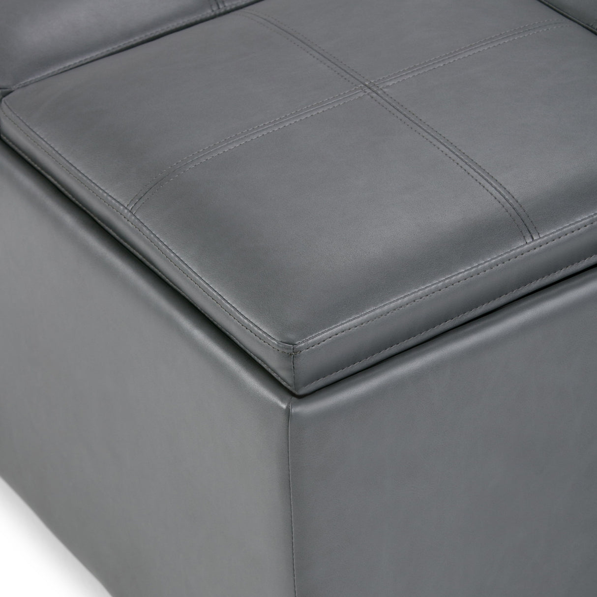 Avalon - Square Coffee Table, Storage Ottoman by Simpli-Home | Bel Furniture