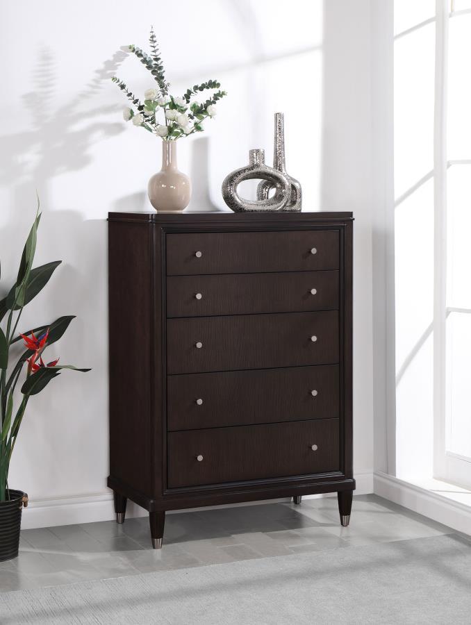 Emberlyn - 5-Drawer Bedroom Chest - Brown by Coaster Fine Furniture | Bel Furniture