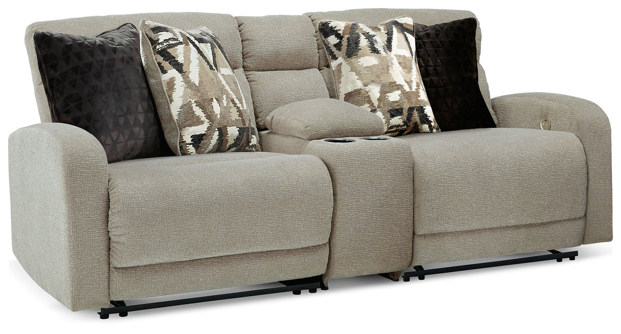 Colleyville - Power Reclining Sectional Beige 3 Pc. Power Reclining Sectional With Console by Signature Design by Ashley® | Bel Furniture