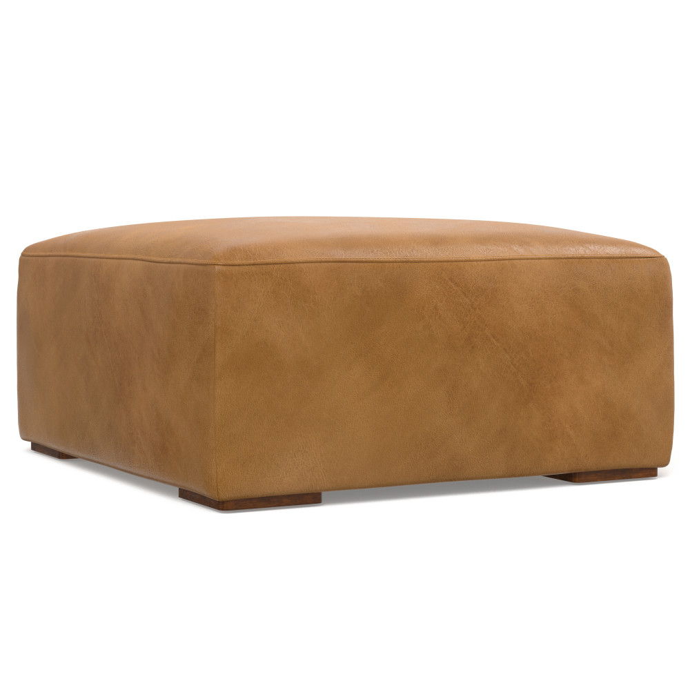 Rex - Versatile Design Ottoman Light Brown by Simpli-Home | Bel Furniture