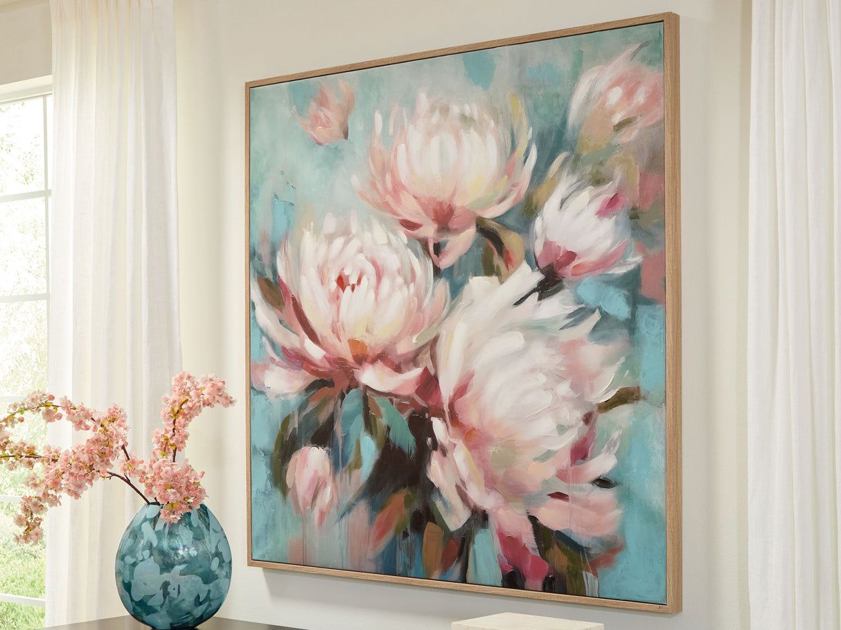 Parryville - Aqua / Pink - Wall Art by Signature Design by Ashley® | Bel Furniture