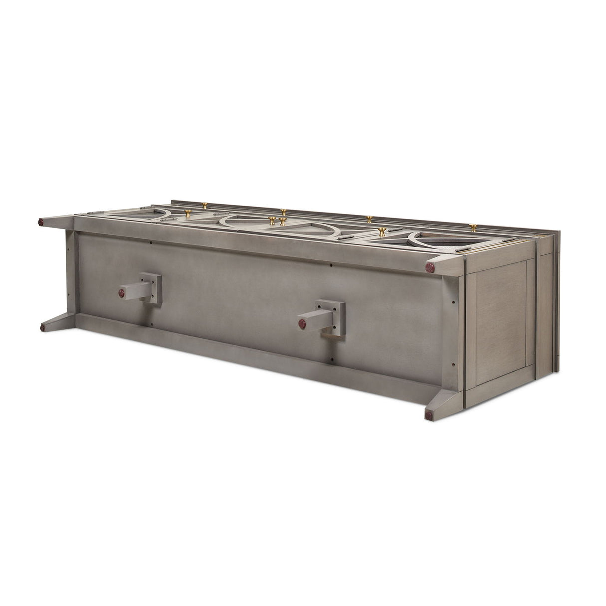 Dauphin - TV Stand Storage Display Console Table - Gray Cashmere by Jennifer Taylor Home | Bel Furniture