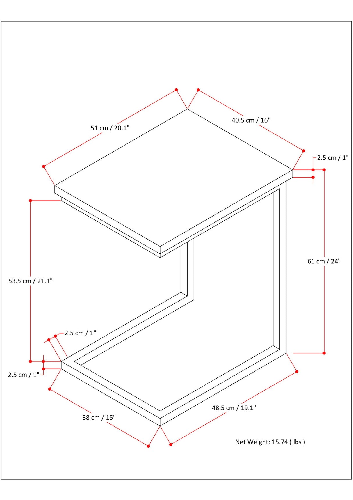 Skyler - Handcrafted C Side Table