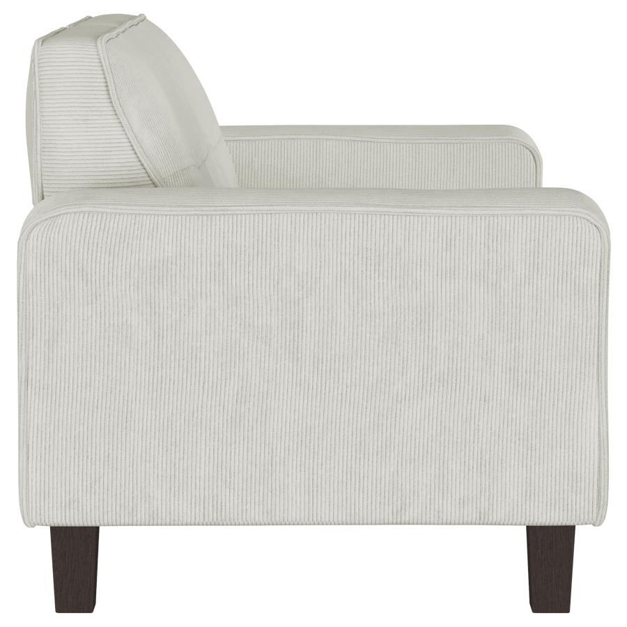 Deerhurst - Upholstered Track Arm Tufted Loveseat - Greige by Coaster Fine Furniture | Bel Furniture