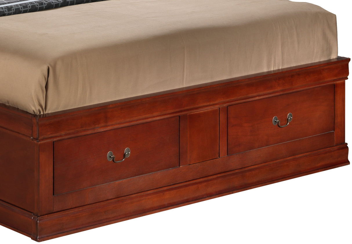 Traditional Style Bookcase Storage Bed