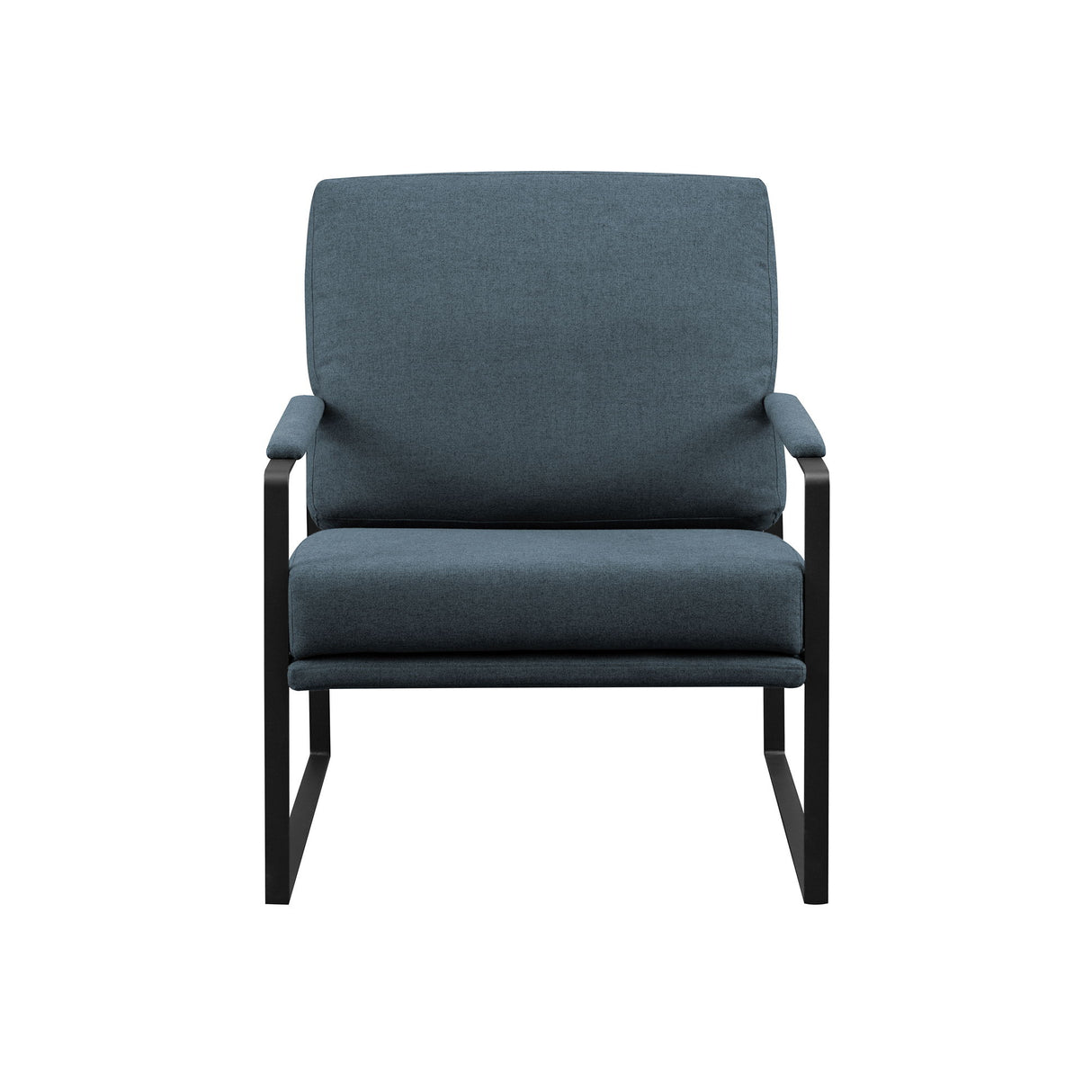 Contemporary Square Metal Frame Accent Chair by Walker Edison | Bel Furniture