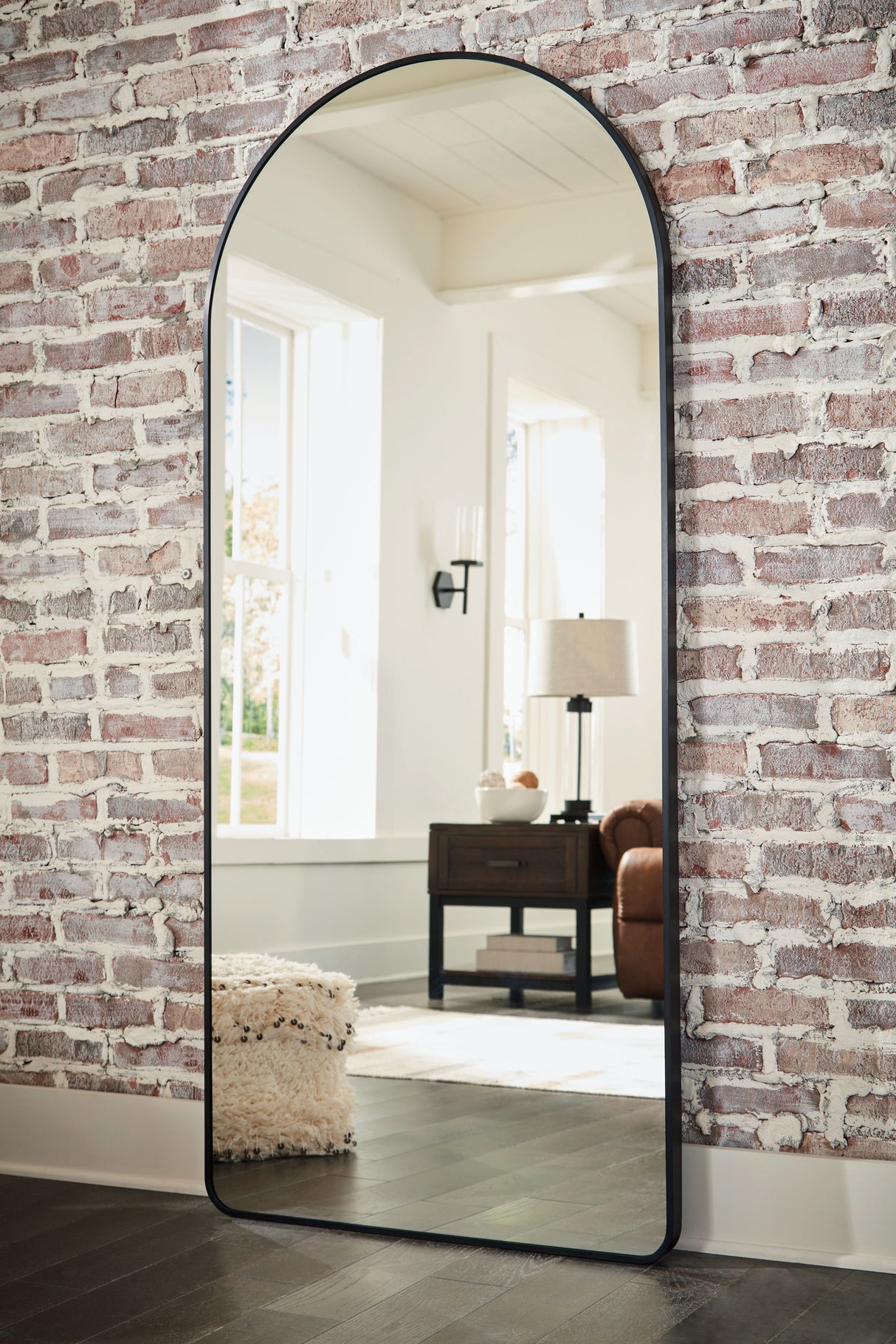 Sethall - Black - Floor Mirror by Signature Design by Ashley® | Bel Furniture