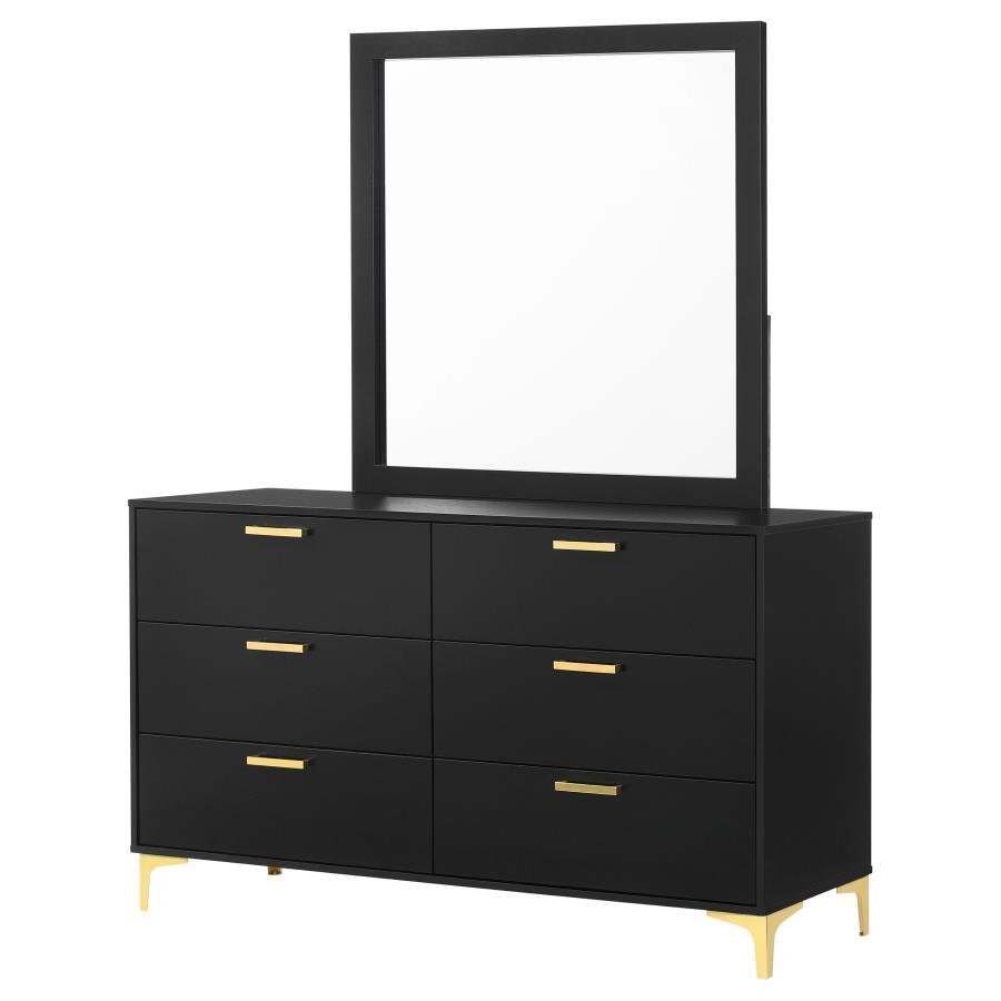 Kendall - 6-Drawer Dresser With Mirror by CoasterEveryday | Bel Furniture