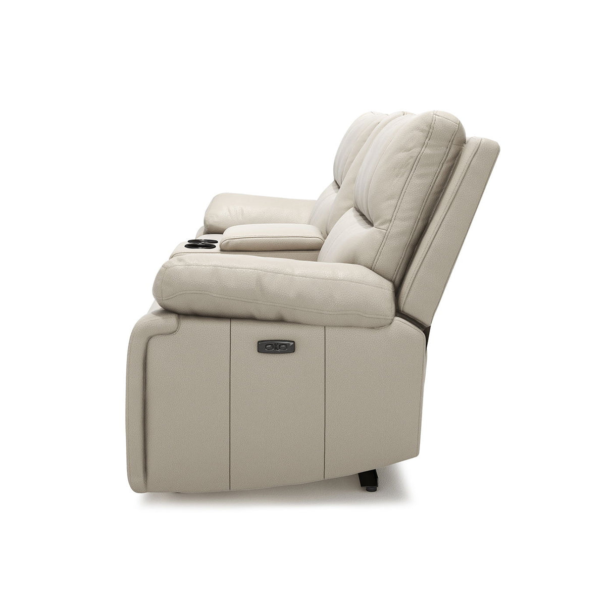 Malibu - Modern Power Motion 3 Piece Reclining Loveseat Sofa With Cup Holders - Cream Taupe Beige by Jennifer Taylor Home | Bel Furniture