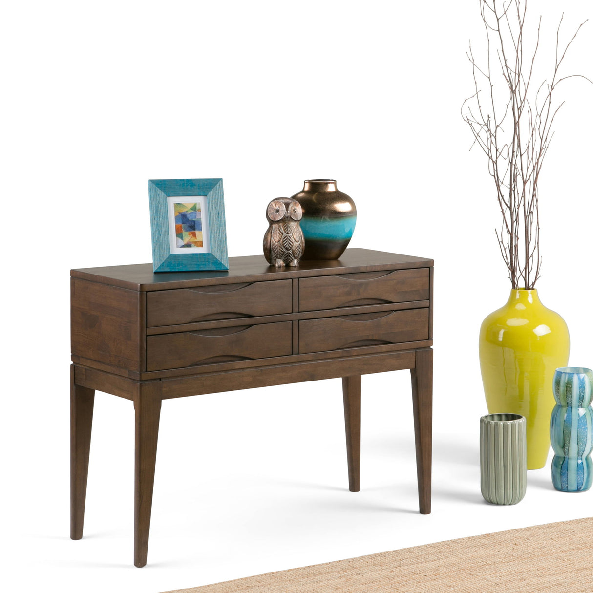Harper - Hallway Console Table - Walnut Brown by Simpli-Home | Bel Furniture