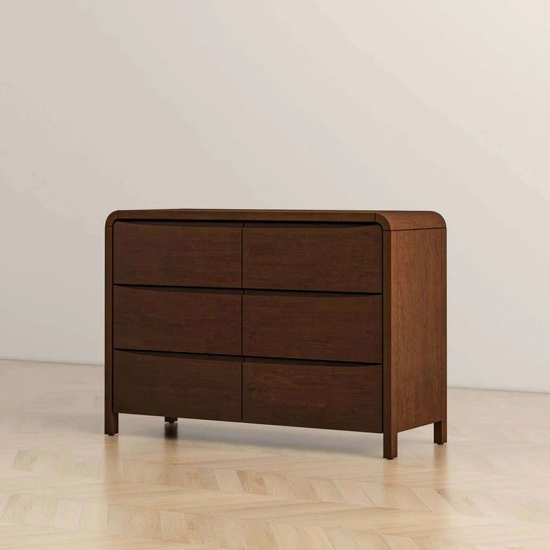 Lionel - Mid-Century Modern Solid Wood 6 Drawer Dresser - Brown by Ashcroft Furniture | Bel Furniture