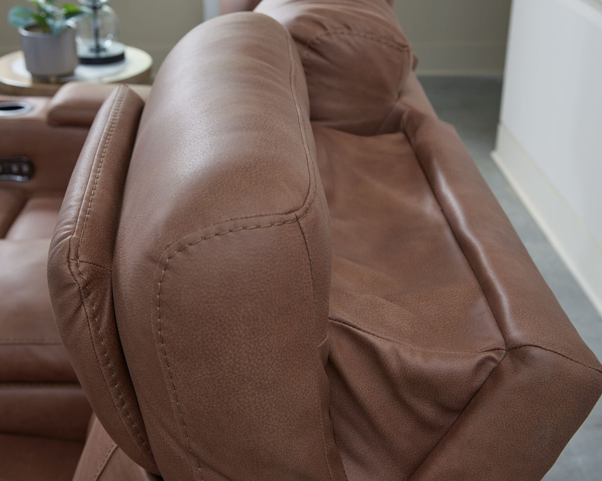 Clean-Slate - Caramel - Power Recliner / Adj Headrest by Signature Design by Ashley® | Bel Furniture