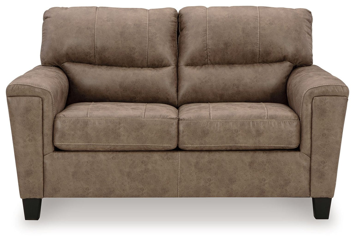 Navi - 3 Pc. - Sofa, Loveseat, Rocker Recliner - Fossil