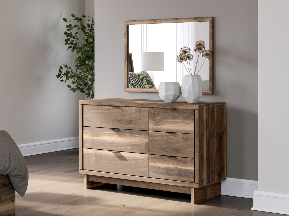 Chirason - Brown - Dresser And Mirror by Signature Design by Ashley® | Bel Furniture