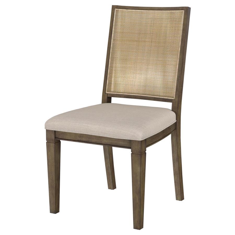 Matisse - Woven Rattan Back Dining Side Chair Brown (Set of 2) - Dark Brown by Coaster Fine Furniture | Bel Furniture