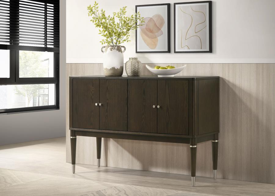 Reseda - 4-Door Dining Sideboard Server With Shelves - Ash Brown by Coaster Fine Furniture | Bel Furniture