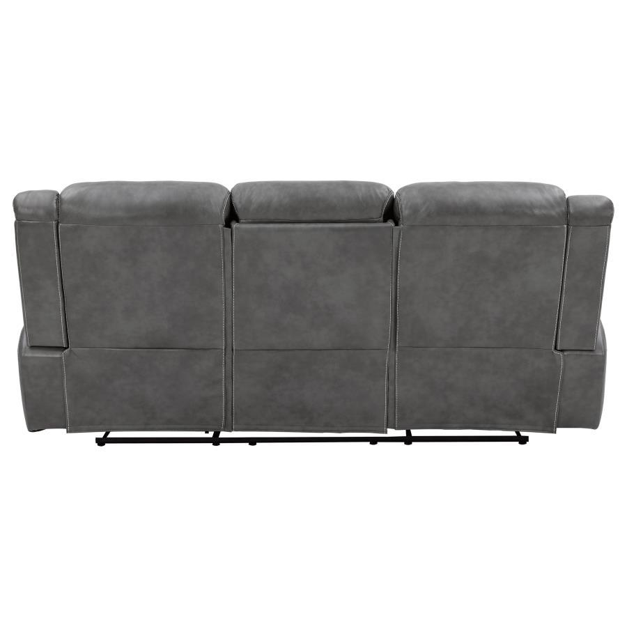 Conrad - Upholstered Padded Arm Motion Sofa - Gray by CoasterEveryday | Bel Furniture