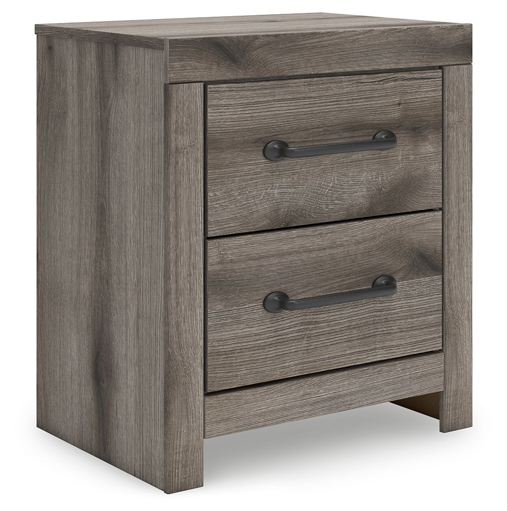 Graystorm - Brown Gray - Two Drawer Night Stand by Signature Design by Ashley® | Bel Furniture