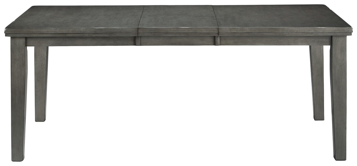 Hallanden - Gray - Rectangular Dining Room Butterfly Extension Table by Signature Design by Ashley® | Bel Furniture