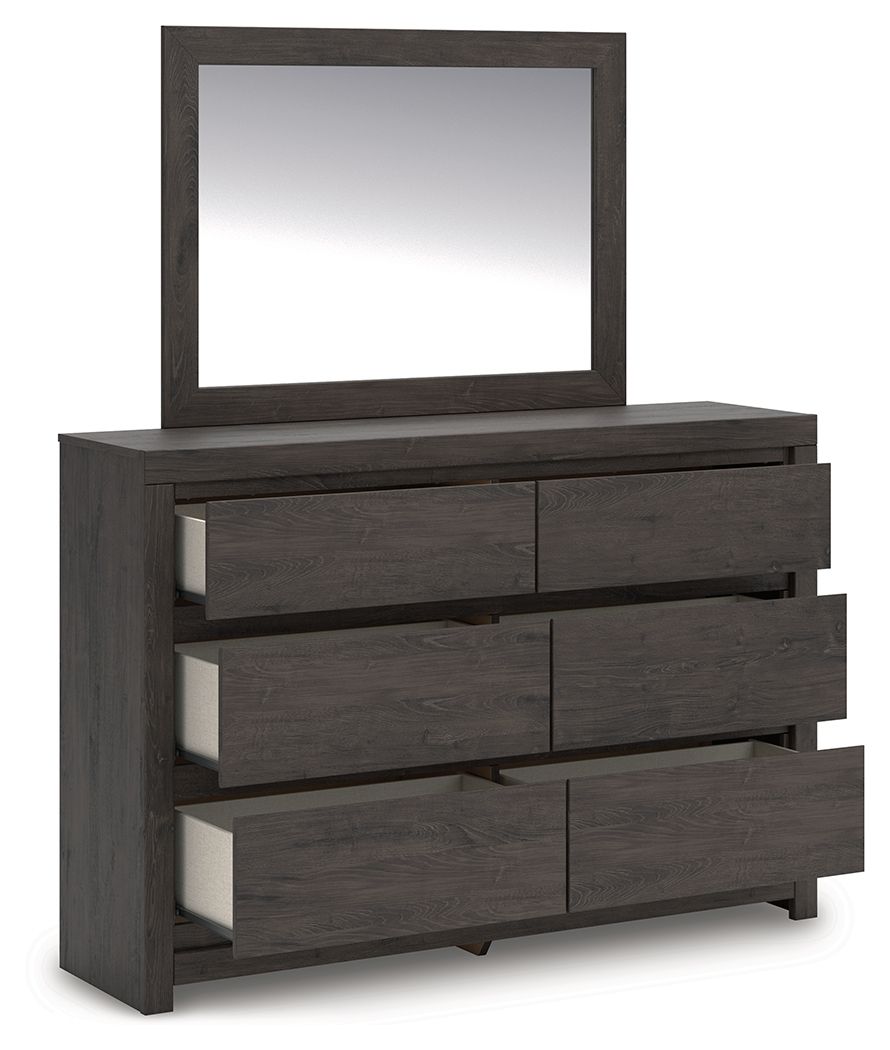 Fraluna - Charcoal - Dresser And Mirror by Signature Design by Ashley® | Bel Furniture