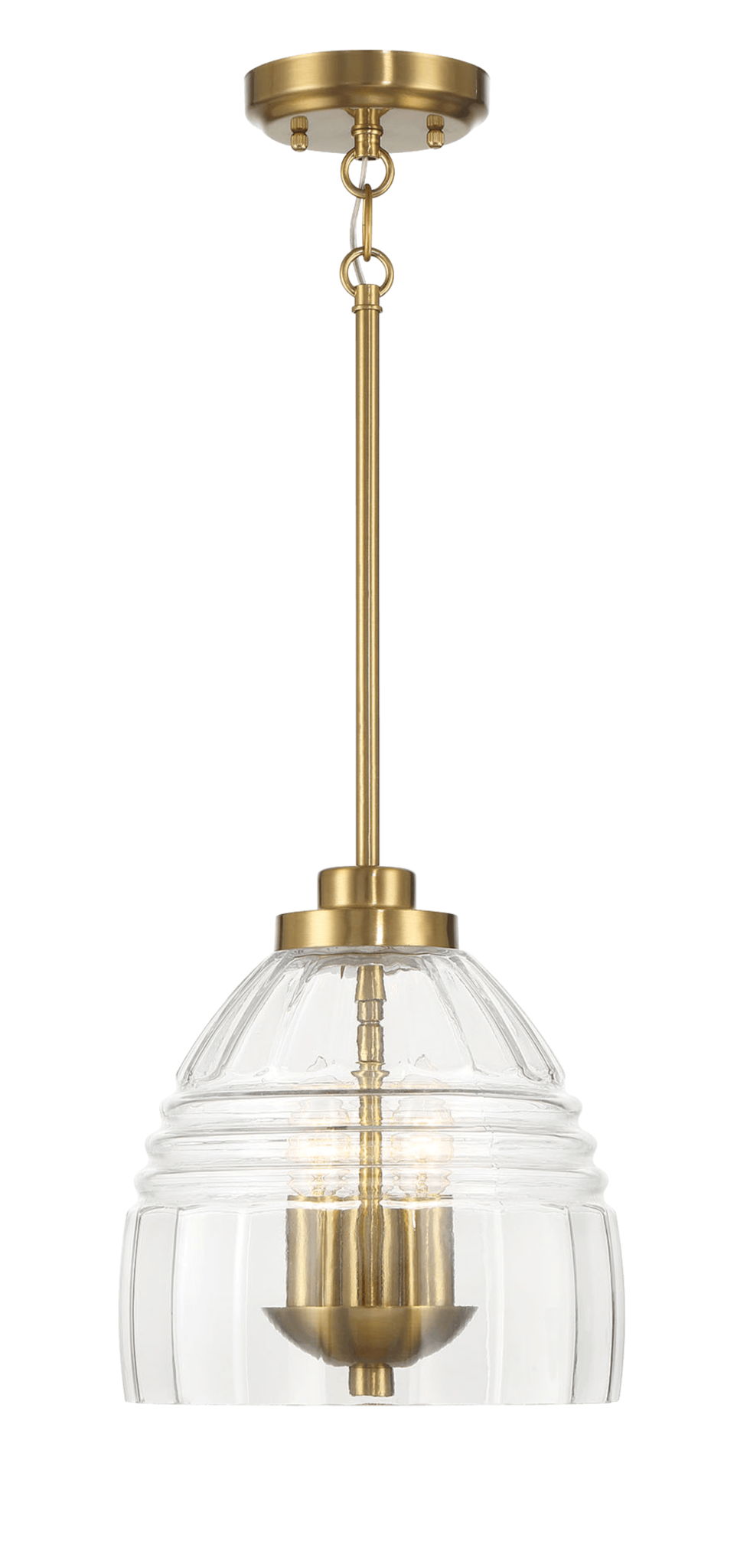 Ember - 3 Candle Lights Chain Pendant - Clear / Gold by Ashcroft Furniture | Bel Furniture