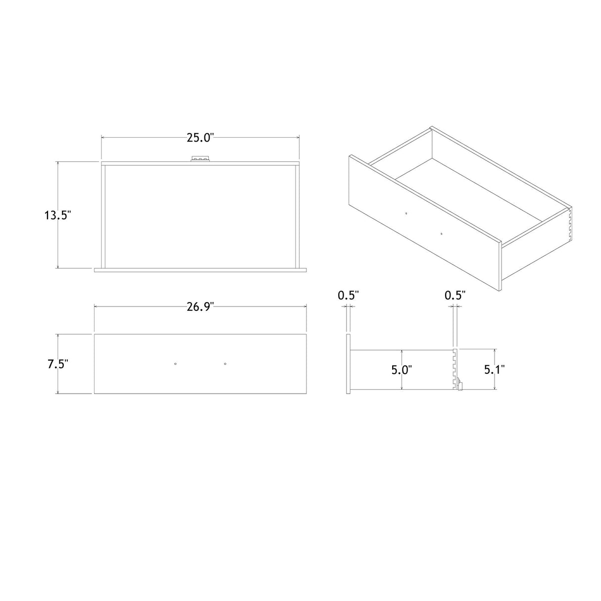 Skye - Marble Chest - White