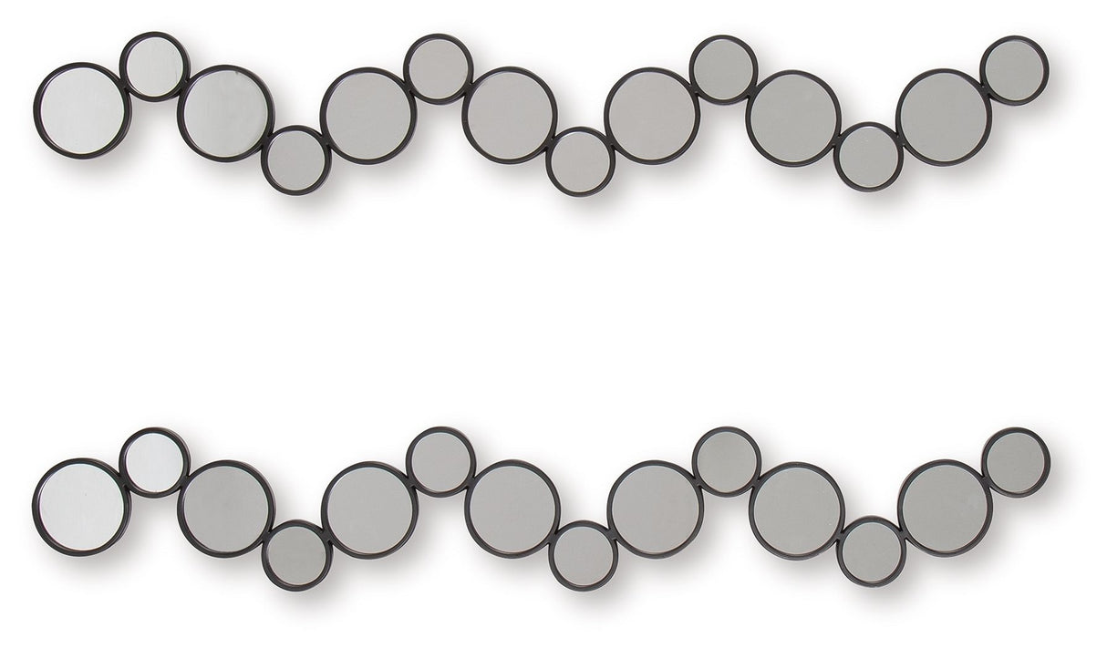 Vinler - Black - Accent Mirror Set (Set of 2) by Signature Design by Ashley® | Bel Furniture