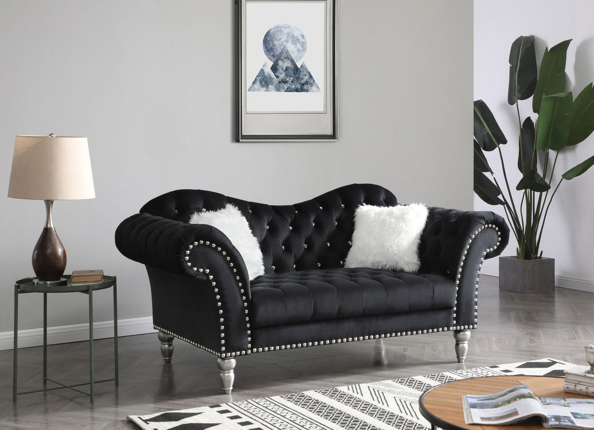Elegant Round Arm Loveseat