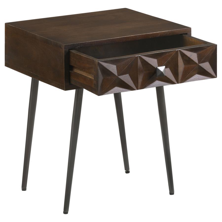 Ezra - 1-Drawer Rectangular Accent Side Table by CoasterEveryday | Bel Furniture