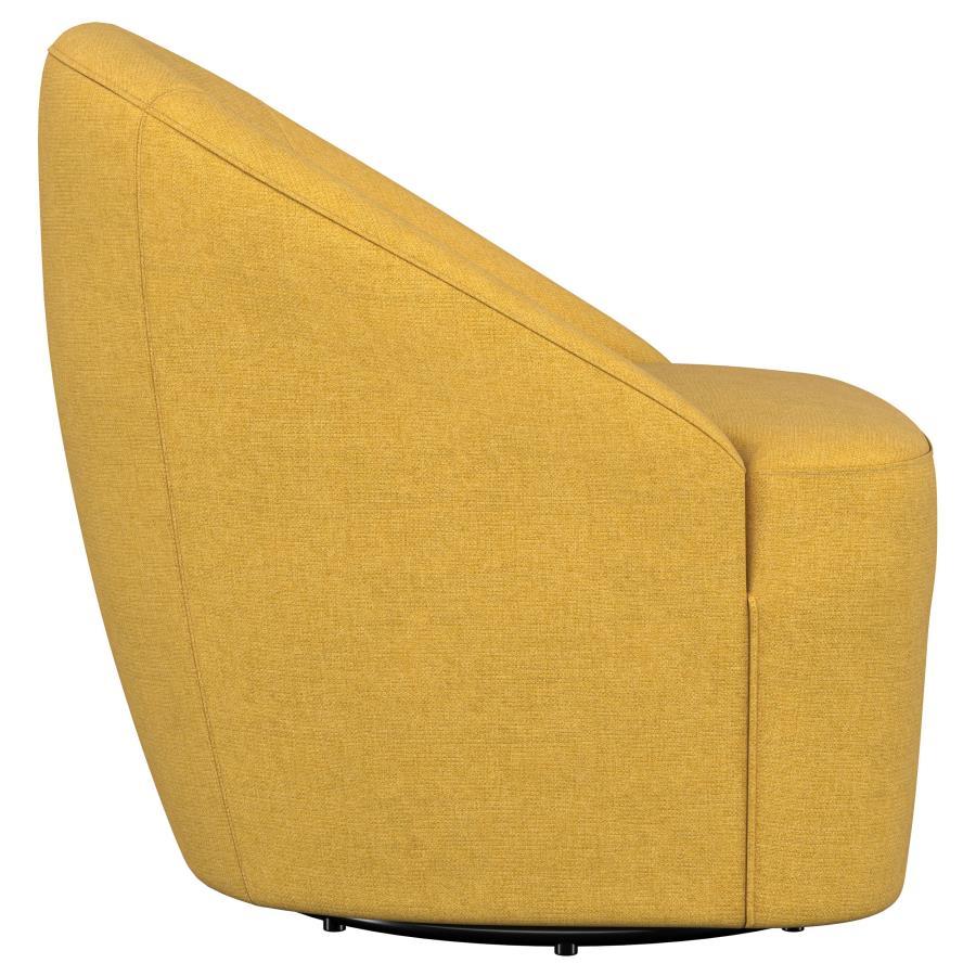 Leon - Upholstered Barrel Accent Swivel Chair by Coaster Fine Furniture | Bel Furniture