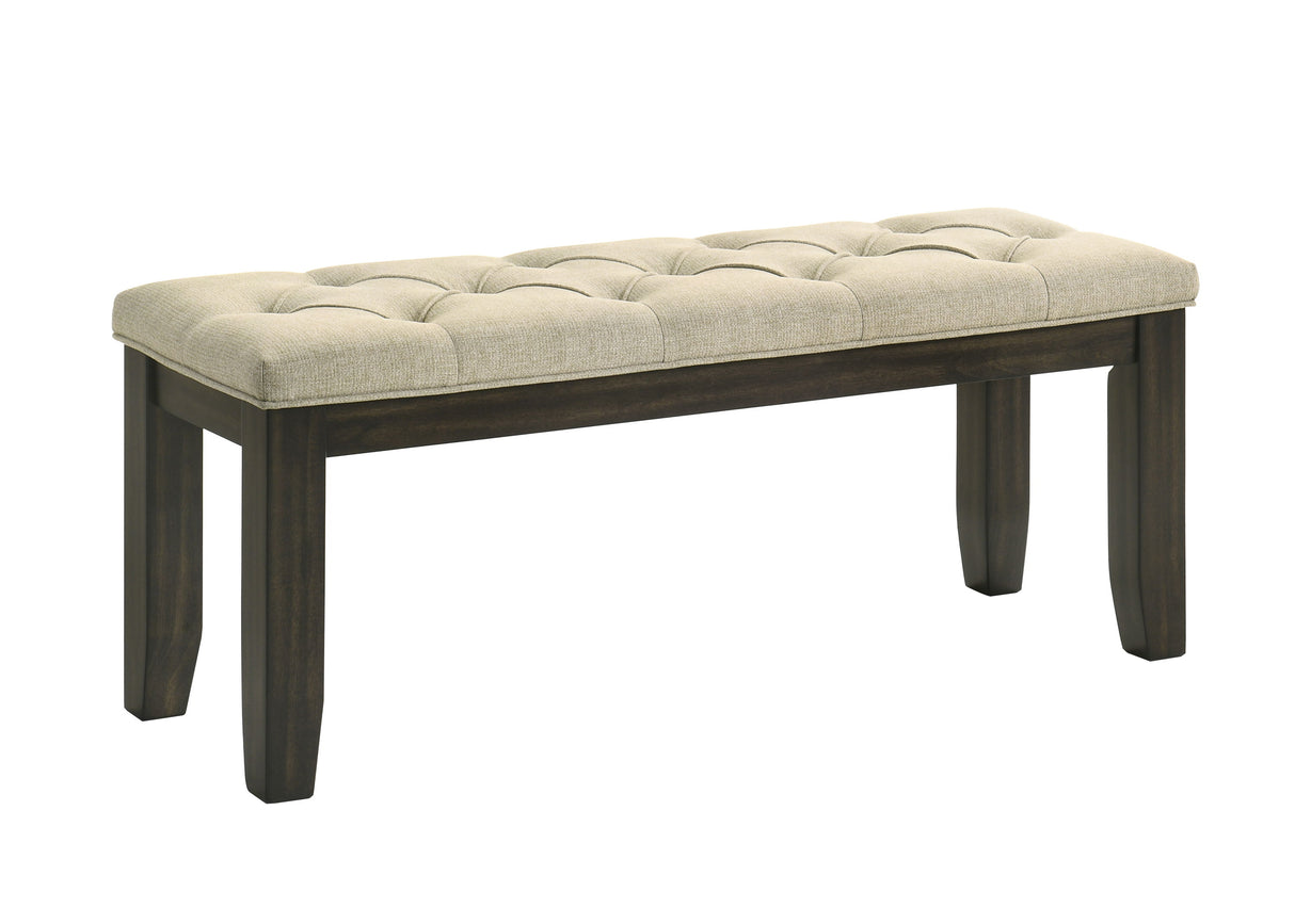 Herbert - Bench - Espresso / Beige by Crown Mark | Bel Furniture