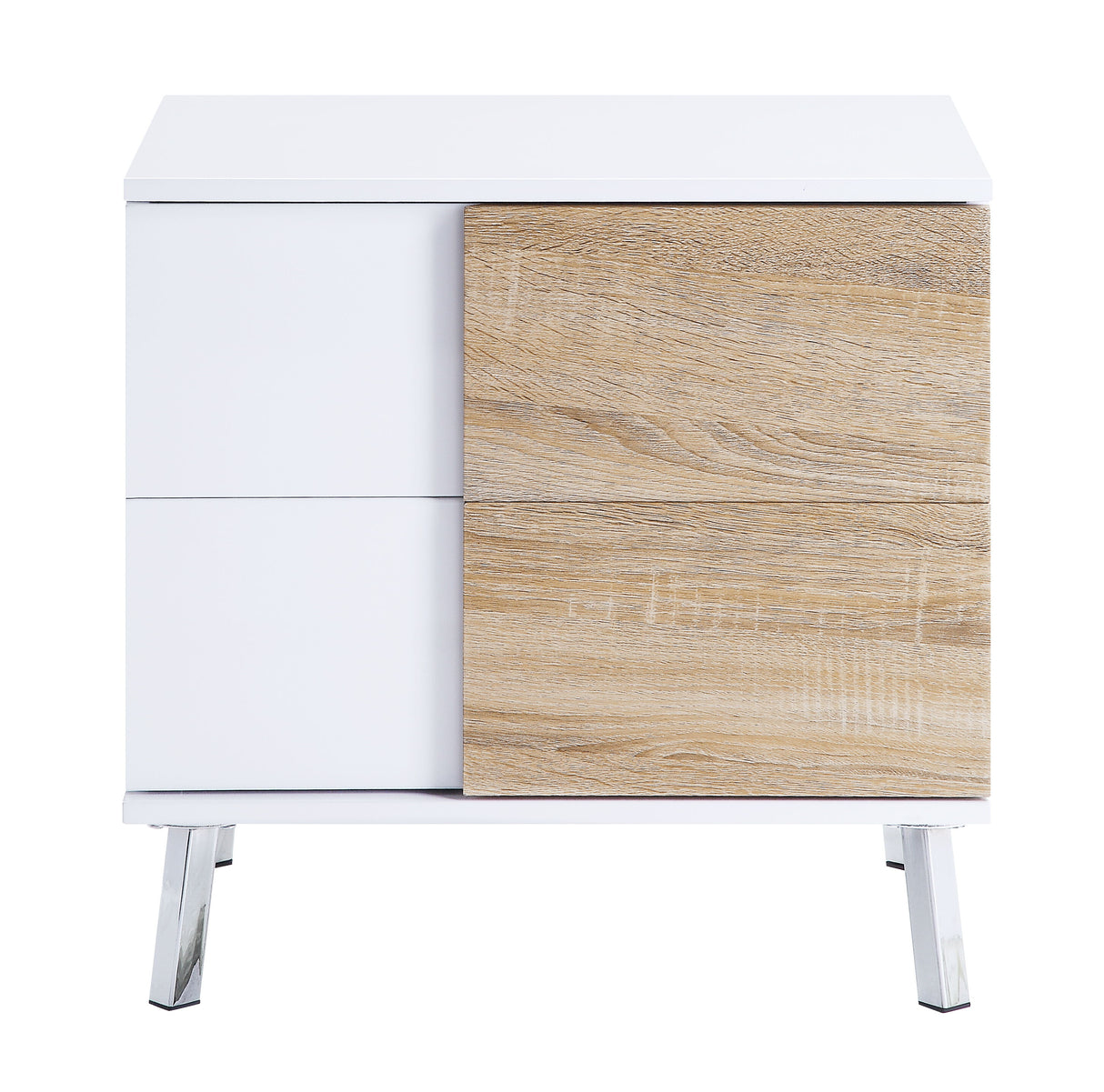 Verux - High Gloss End Table - White by Urban Nest | Bel Furniture