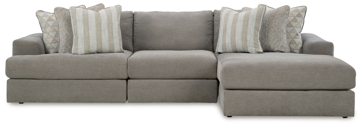 Avaliyah - 3-Piece Sectional With Raf Corner Chaise - Ash