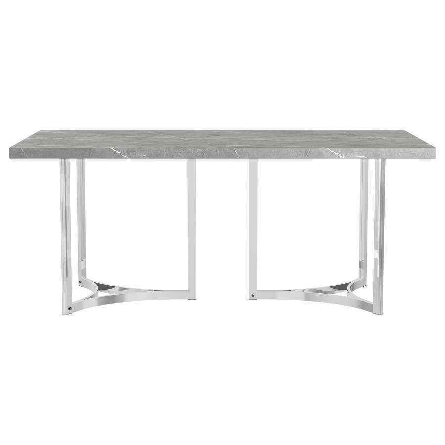 Sterling - Rectangular Dining Table - Gray by Coaster Fine Furniture | Bel Furniture