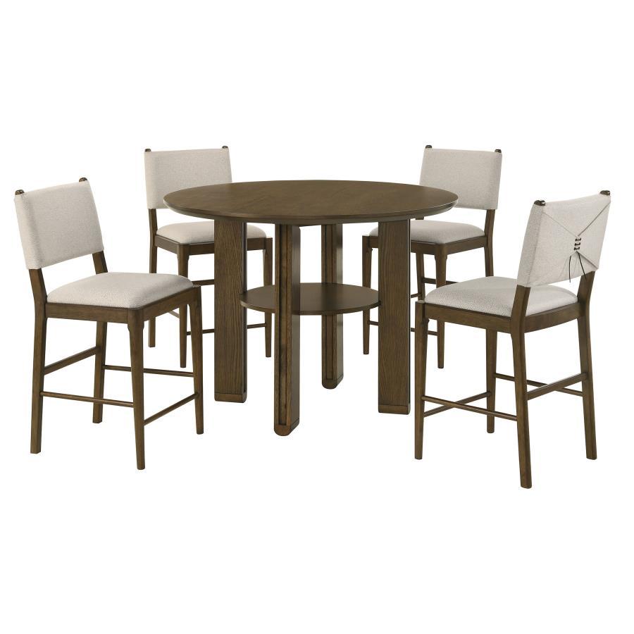 Ottowa - 5 Piece Round Counter Height Dining Room Set - Brown by Coaster Fine Furniture | Bel Furniture